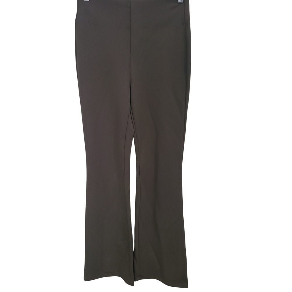 Halara High Waisted Flare‎ Pants XS Dark Olive Brown Workleisure 823915 NWT